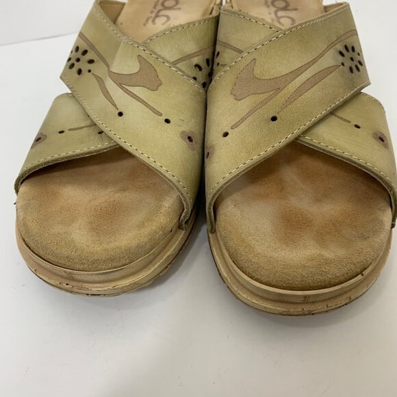 GOLC Italian Leather Open Toe Cutout Handcrafted Sandals Size 7.5 - Picture 6 of 9